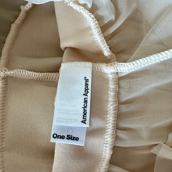 American Apparel Cream Ruffled A-Line Skirt One Size - Picture 2 of 5